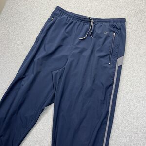 Y2k Nike Fit Dry Track Pants Mens Medium M Blue Ankle Zip VTG Vintage READ